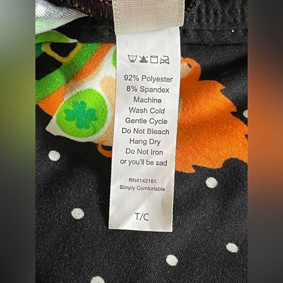 LuLaRoe Women’s TC Leggings Kelly Green Leprechauns Irish St. Patrick’s Day - Picture 11 of 12